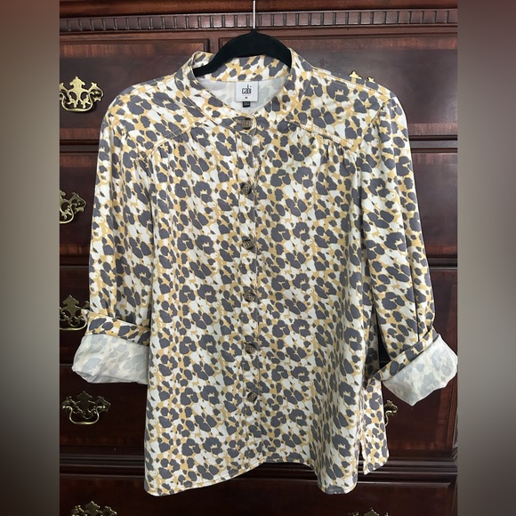 CAbi Leopard Print Blazer - Yellow and Black - Picture 2 of 8